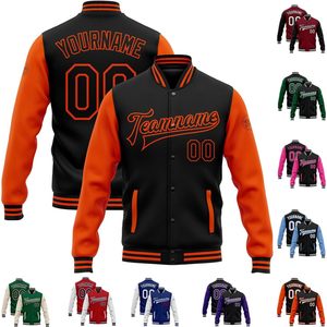 Custom Varsity <b>Jacket</b> Personalized Men Women Youth Baseball Letterman Sweatshirt Bomber Team Uniform Breathable Autumn Casual - Product Image 2