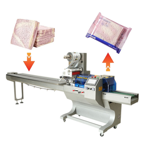 Máquina automática de embalaje de rollos de pan, pasteles, croissant, rosquillas, almohada, máquina de embalaje para pan de red Pita - Product Image 1