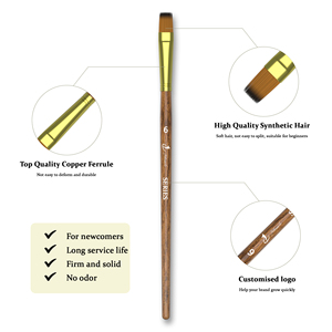 En gros <span class=keywords><strong>Meilleur</strong></span> 6 Pcs Peinture Art Pinceaux Manche En Bois Plat Rond Artiste Brosse Ensemble <span class=keywords><strong>Pour</strong></span> Acrylique <span class=keywords><strong>Aquarelle</strong></span> Huile Artiste Peinture - Product Image 3