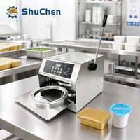 Machine de scellage sous vide de bureau Shuchen Mini, manuelle, pour capsules de café en aluminium et opercules en plastique