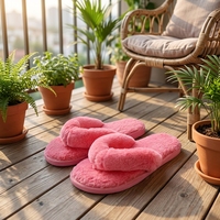 Claquettes d'intérieur légères et super confortables en fausse fourrure pour femmes et jeunes filles, vegan, couleur unie, automne, bout ouvert, moelleuses