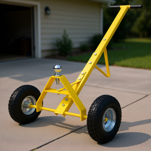 Chariot de remorquage jaune, capacité 600 lb, pneus pneumatiques pour le transport de charges lourdes - Product Image 2