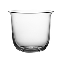 Tasse à thé et café aux fruits transparente de style Ins en verre à large ouverture avec verres de bar à rayures