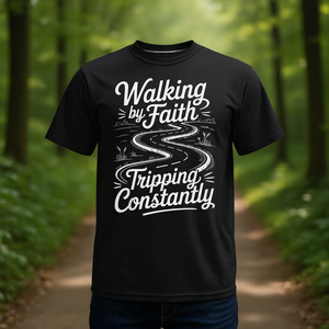 Camiseta Walking By Faith Tripping Constantly, unisex, talla para adultos S M L XL XXL - Product Image 3