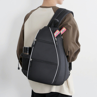 Sac de pickleball souple à bandoulière pour voyage, 45x20x32cm, pour raquette de tennis et sports de balle