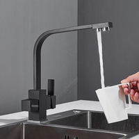 Robinet de cuisine avec filtre à eau 3 en 1 à double poignée, robinets de cuisine, robinet d'évier