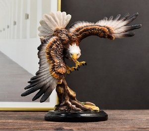 Eagle resin thủ công mỹ nghệ nhà văn phòng sáng tạo trang trí thủ công mỹ nghệ vàng resin Hawk <span class=keywords><strong>b</strong></span>ức tượng tượng - Product Image 6