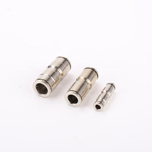 อุปกรณ์นิวเมติกแบบเชื่อมต่อเร็ว ชุบนิกเกิล ทองแดงแท้ 4/6/8 นิ้ว ข้อต่อตรง ลดขนาด สำหรับสายลม แบบปลดเร็ว - Product Image 1