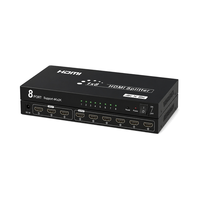 Répartiteur HDMI FJGEAR 1x4 1x8 4K 30Hz, Distributeur Vidéo 4 Ports 8 Ports pour Affichage Numérique et Salles de Conférence