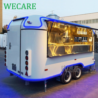 WECARE remorquable Smoothie Café Bar Camion De Crème Glacée Mobile Foodtruck Personnalisé Hotdog Boulangerie Donut Restauration Remorque Entièrement Équipée