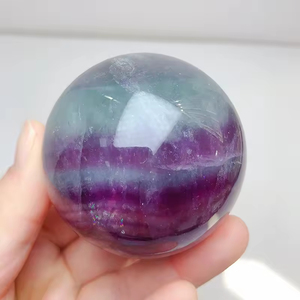 1 Pc Natural Quality <b>Candy</b> Fluorite Sphere,<b>Rainbow</b> Healing Stone Small Crystal Ball Spheres for Home Decor - Product Image 4