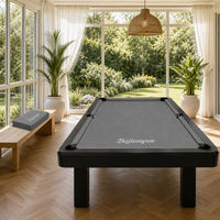 Kit de feutre gris froid pour table de billard avec 6 bandes festonnées prédécoupées pour table noire brillante
