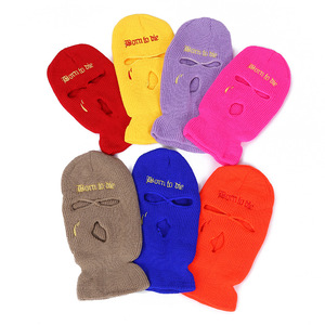 Passamontagna Invernale Personalizzato con Logo Ricamato, Copertura Completa del Viso, 3 Fori, Stile <span class=keywords><strong>Rapper</strong></span> Bandit - Product Image 3
