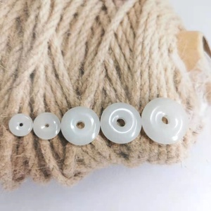 Piedra de hebilla de Paz de cristal de 10 ~ 30mm, Jade blanco de cristal, zafiro, jaspe, colgante de Donut de cristal para fabricación/accesorios de joyería Diy - Product Image 6