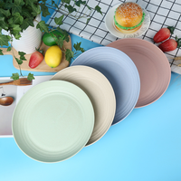 10 ''assiettes à dîner en paille de blé assiettes de cuisine au micro-ondes en gros assiettes réutilisables incassables pour le camping en plein air sans BPA