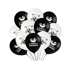 12inch Black and White Latex Halloween Printed <b>Balloon</b> Happy Halloween Party <b>Decoration</b> <b>Balloon</b> - Product Image 1