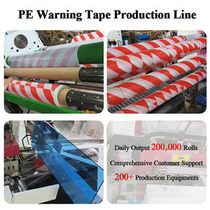 PE Advertencia Amarillo Precaución Barricada Peligro personalizado Plástico Marcado no adhesivo Barrera <span class=keywords><strong>DE</strong></span> SEGURIDAD Logotipo <span class=keywords><strong>de</strong></span> la marca <span class=keywords><strong>Cinta</strong></span> <span class=keywords><strong>de</strong></span> película amarilla/negra - Product Image 3