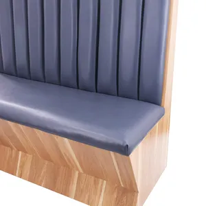 वाणिज्यिक आधुनिक लक्जरी फर्नीचर एकल पक्ष कॉफी सीट लकड़ी बार सोफे रेस्तरां बैठने की बूथ