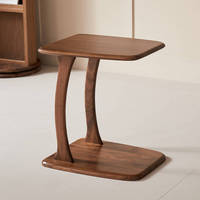 Table d'appoint/table basse moderne, simple et créative pour salon, en bois, petite, couleur noyer, pour usage domestique