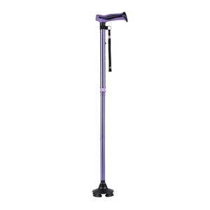 Canne pliante réglable en alliage d'aluminium avec poignée antidérapante pour personnes âgées, hauteur de 43,3 pouces, couleur violette, bâton de marche léger - Product Image 3