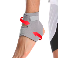 Attelle de cheville en néoprène à double sangle avec protection de talon ouvert pour la récupération des entorses de la cheville, idéale pour le football, la course à pied et le basketball
