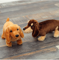 Grosir Pabrik kualitas tinggi kustom lucu Dachshund simulasi anjing Bulldog gantungan kunci mewah Paling Laris boneka hewan peliharaan pasangan