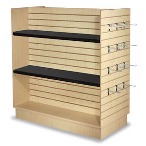 Keway kundenspezifisches Ahorn-Melamin-Schieferstein Warenregal Paneele Mdf dekoratives <span class=keywords><strong>Display</strong></span> Regal Stehregal für Kleidungsgeschäft Einzelhandel - Product Image 1