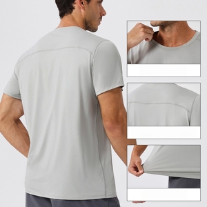 Camisetas de secado rápido transpirables suaves para la <span class=keywords><strong>piel</strong></span> para hombres, camisetas <span class=keywords><strong>deportivas</strong></span> para correr, entrenamiento, Fitness, camisetas <span class=keywords><strong>deportivas</strong></span> para hombres - Product Image 2
