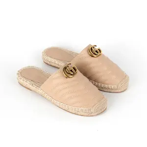 Bobnini Ronde Neus Platte Hak Designer Handsteek Stiksels Lente Zomer Lady Vrouw Slipper Schoenen