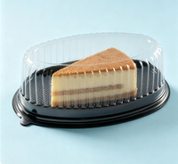 Boîte à gâteau en plastique anti-choc, emballage protecteur adapté pour café, pâtisserie, mousse, tranches de cheesecake, boulangerie, emballage cadeau à emporter