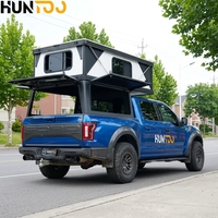 Huntoo - Carcasa de Camioneta Mejorada con Ventanas Panorámicas, Techo Elevable, Cama Resistente y Cristal Templado para F150
