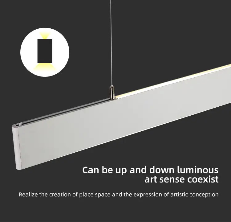 Aluminium Office Up-Down Wand Pendel leuchte Linear Strip Lighting System Einbau LED Linear Licht