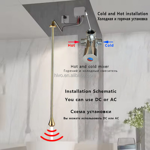 Vòi lavabo cảm ứng thông minh hiện đại bằng đồng thau, nước nóng lạnh, điều khiển cảm ứng, vòi rửa mặt gắn trần phòng tắm - Product Image 3