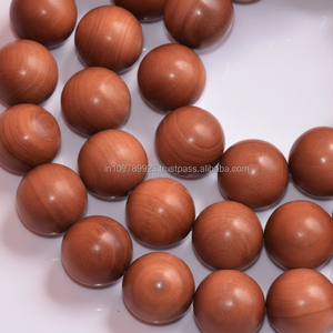 Collar religioso de sándalo Jap Mala de 12mm, cuentas de madera hechas a mano, cuentas sueltas - Product Image 1