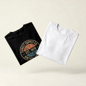 Camisetas Blancas y Negras Personalizadas para Hombre y Mujer, Impresas con sus Propios Diseños, Disponibles en Vietnam para Exportación Global - Product Image 1