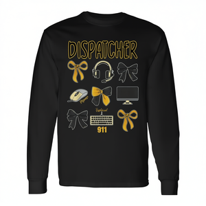 Camiseta de manga larga para despachadores con lazo y gráficos de equipos para los despachadores del 911 - Product Image 2