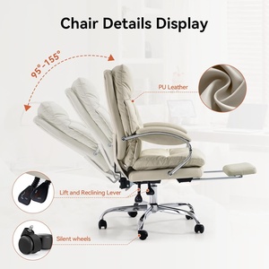 Chaise de bureau améliorée avec accoudoirs, design robuste, chaise de direction, chaise de gaming, chaise d'ordinateur confortable pour la maison, pur <span class=keywords><strong>plaisir</strong></span> de la posture assise - Product Image 4