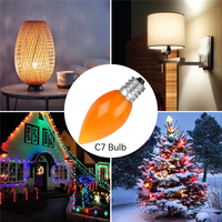 Prix direct usine C7 Lisse Opaque LED Couleur Ampoule Pour La Maison Jardin Décoration De Vacances