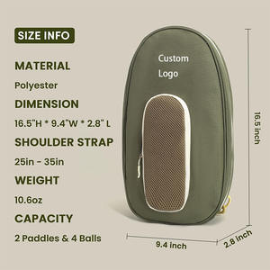 Bolsa de Pádel Cruzada Impermeable y Antirrobo de Poliéster con Logotipo Personalizado para <span class=keywords><strong>Mujer</strong></span>, Bolsa de Transporte Portátil para Tenis y Deportes al Aire Libre - Product Image 2