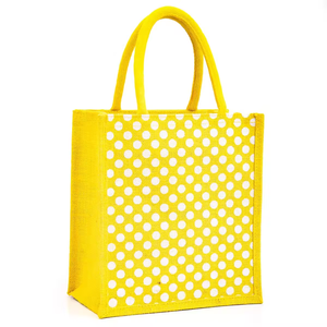 Sac utilitaire en jute structuré de grande taille avec des poignées en coton confortables pour transporter des aliments, faire les courses et le transport quotidien - Product Image 5