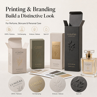 Emballage cosmétique de luxe personnalisé, boîte en carton blanc pliable et recyclable pour les soins de la peau et la beauté