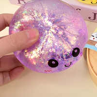 Jouet sensoriel anti-stress en forme de boulette moelleuse scintillante pour enfants