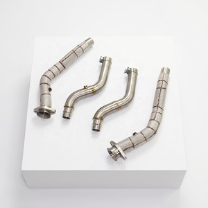 ING Factory Direct Downpipe d'échappement droit en acier inoxydable pour <span class=keywords><strong>Jaguar</strong></span> <span class=keywords><strong>F</strong></span>-<span class=keywords><strong>type</strong></span> 5.0L avec bouclier thermique, pièces de performance, vente en gros - Product Image 1