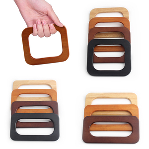 Handmade DIY Thủ Công Mỹ Nghệ Hành Lý Phụ Kiện Rắn Bằng Gỗ Hàng Đầu Xử Lý Túi Xách Dây Đeo Vuông Xử Lý Tay Cầm Bằng Gỗ Cho Túi Xách - Product Image 4