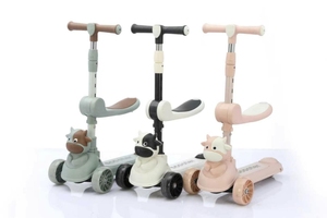 Trottinette pour enfants à <span class=keywords><strong>3</strong></span> roues lumineuses, siège pliable réglable, planche à roulettes, trottinette à pousser pour enfants, trottinettes pliables pour bébés - Product Image 5