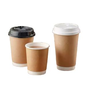 Gobelets en papier personnalisés écologiques, biodégradables, à double paroi, en kraft, pour boissons chaudes à emporter, gobelet en papier pour café - Product Image 2