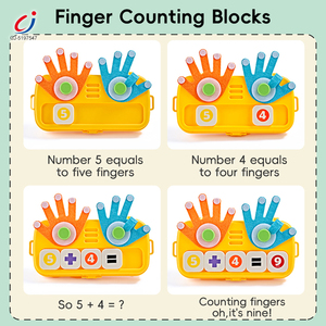 Jouet éducatif numérique <span class=keywords><strong>Montessori</strong></span> Chengji, jeu d'apprentissage coloré pour enfants, blocs numériques, nouvelle arrivée, jouet de comptage des nombres au doigt - Product Image 2