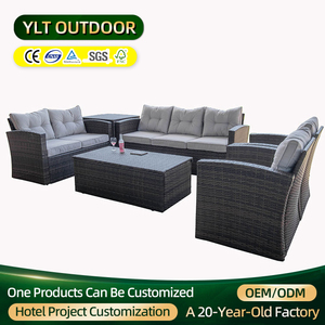 Ensemble de chaises de salle à manger d'extérieur <span class=keywords><strong>en</strong></span> <span class=keywords><strong>rotin</strong></span> PE pour restaurant, canapé de jardin moderne, <span class=keywords><strong>mobilier</strong></span> d'extérieur pour patio - Product Image 1