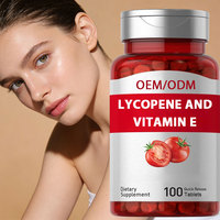 Comprimés de lycopène et de vitamine E pour adultes, protection double antioxydante contre les radicaux libres, OEM/ODM