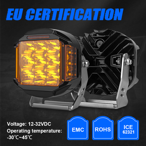 ไฟตัดหมอกสำหรับรถกระบะออฟโรดรถจีปเอทีวี UTV SUV ไฟ <span class=keywords><strong>LED</strong></span> สีเหลืองอำพันขนาด5นิ้วแบบจุดน้ำท่วม75W - Product Image 3